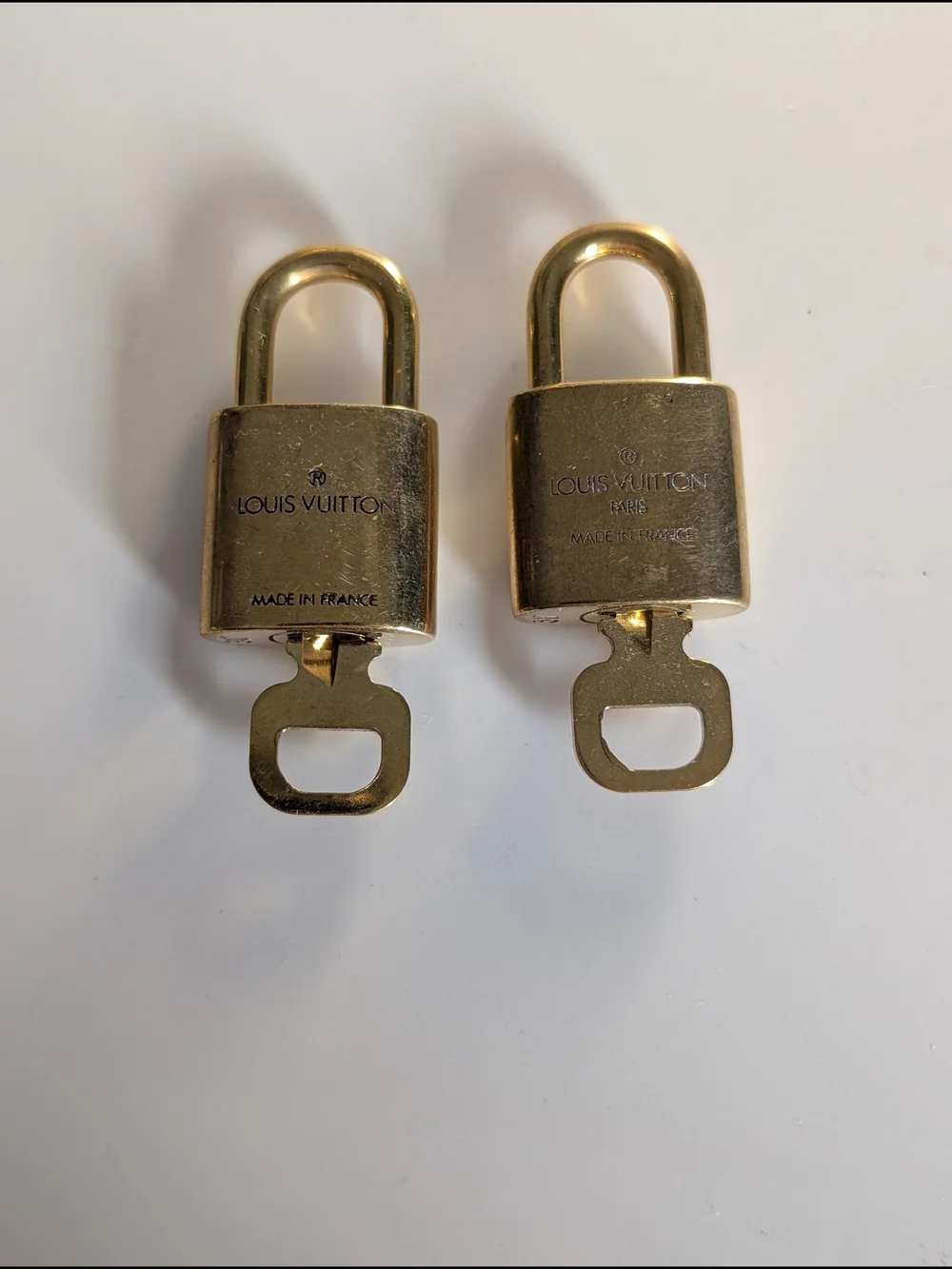Louis Vuitton #317 Gold Padlock Set (2) with Keys